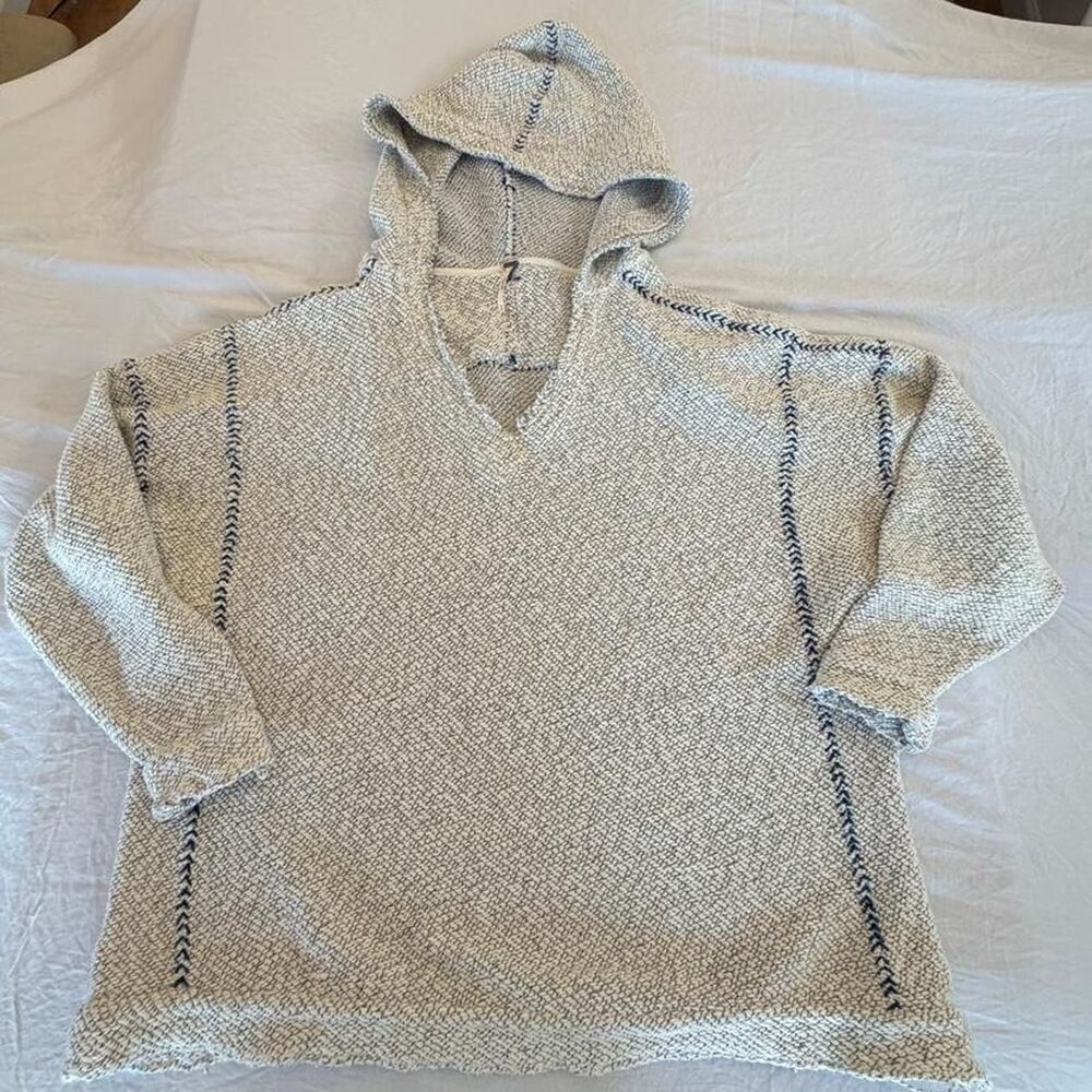 Free-people Women's Grey and Blue Jumper